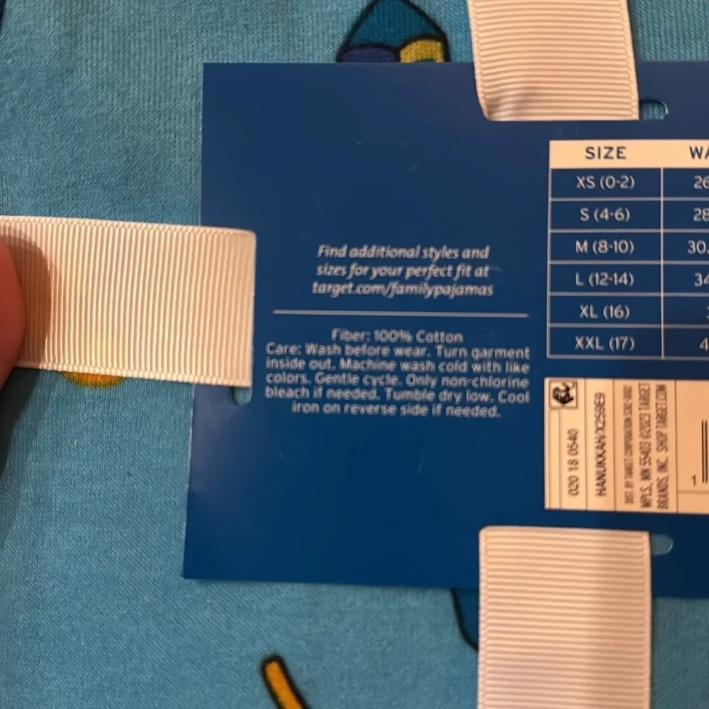 NIP Target Women’s Hanukkah Cotton Pajama Set Dreidel Print Blue Size Small - Picture 7 of 7
